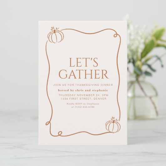 Let's Gather Vintage Invitation 招待状 (スタンド正面)