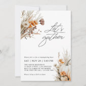 Let's Gather Water Color感謝祭パーティー 招待状 (正面)