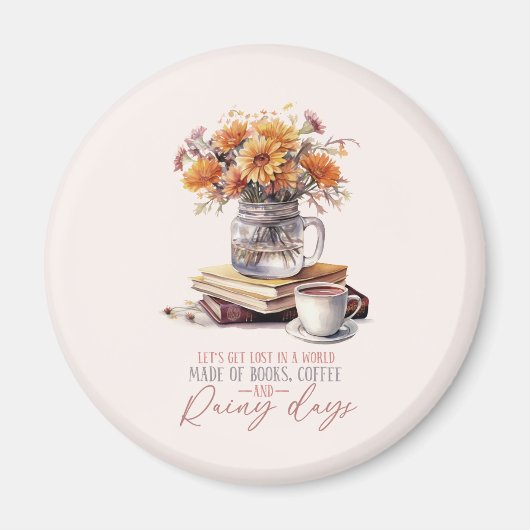 Let's Get – ブッ失ったク、コーヒー、雨素朴 マグネット (正面)