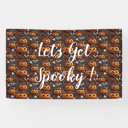 Let's Get 不気味 - Jack-O'-Lantern Halloween 横断幕 (横)