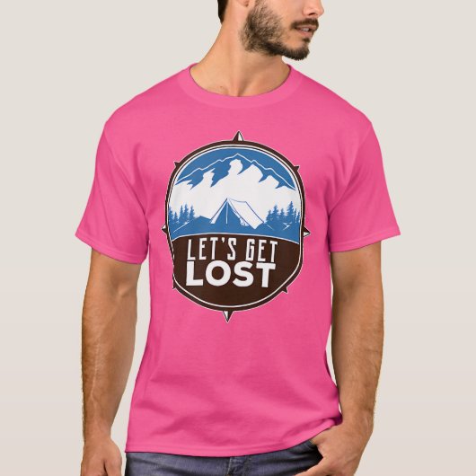 Let'S Get 失った - Camping Travel Tシャツ (正面)
