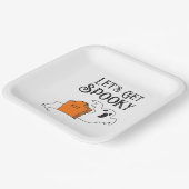 「Let's Get」幽霊不気味レトロゴシックタイポグラフィ ペーパープレート (傾斜あり)