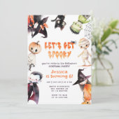 Let's get 怖い かわいい ハロウィン子供コスチュームパーティー 招待状 (スタンド正面)
