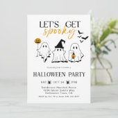 Let's Get 怖い 幽霊 ハロウィンパーティー 招待状 (スタンド正面)