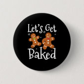 Let's Get Baked Cookie Baking Team Gingerbread Chr 缶バッジ (正面)