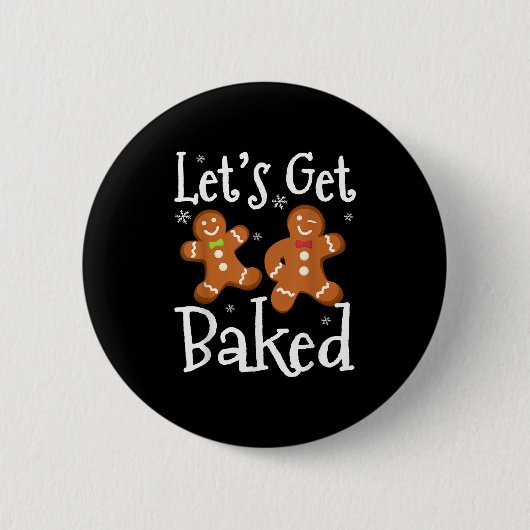 Let's Get Baked Cookie Baking Team Gingerbread Chr 缶バッジ (正面)