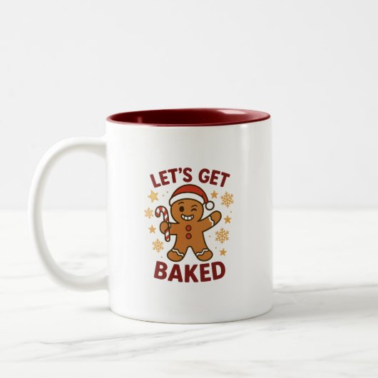 Let's Get Baked - Gingerbread Man Two-Tone Mug ツートーンマグカップ (左)