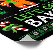 Lets Get Baked Ugly Sweater Weed Christmas Xmas  ポスター (角)