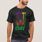 Let's Get Clay Crawfish Beads Mardi Gras Flag Tシャツ (正面)