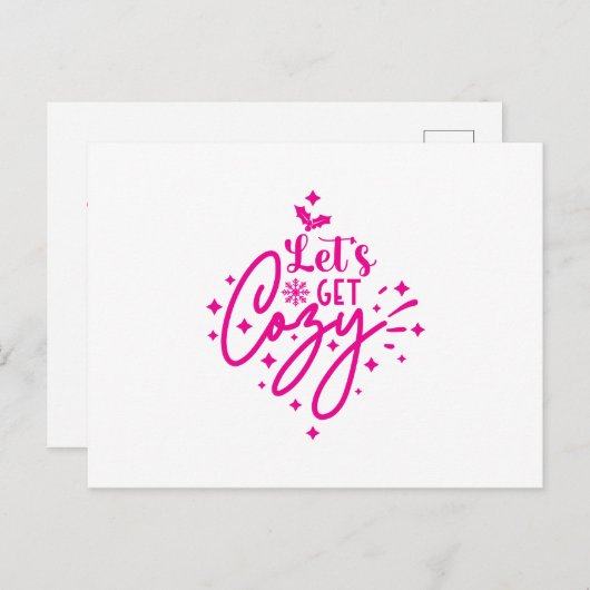 Let's Get Cozy Christmas ポストカード (正面/裏面)