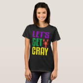 Let's Get Cray  Crawfish Mardi Gras Women Kid Boys Tシャツ (正面フル)