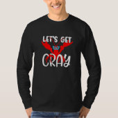 Let's Get Cray Crayfish With Mardi Gras Mask Crawf Tシャツ (正面)