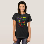 Lets Get Crazy Dabbing Crawfish Mardi Gras Beads F Tシャツ (正面フル)