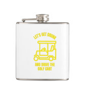 Let's get drunk and drive the golf cart funny フラスク (正面)
