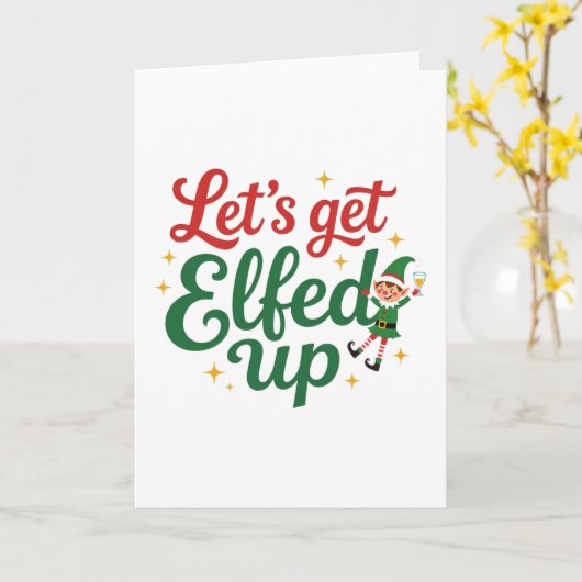Let's Get Elfed Up カード (黄色い花)