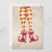 Let's Get ELFED UP! Fun Curly Shoes Holiday Party 招待状 (裏面)