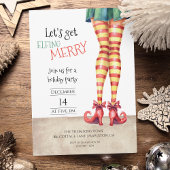 Let's Get ELFING Merry Fun Holidays Party  招待状
