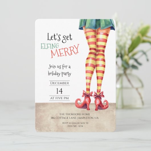 Let's Get ELFING Merry Fun Holidays Party  招待状 (スタンド正面)