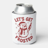 Let's Get Frosted Snowman Beer Snarky Christmas 缶クーラー (缶正面)
