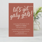 Let's Get Girly テラコッタ ブライズウィークエンド 招待状 (スタンド正面)