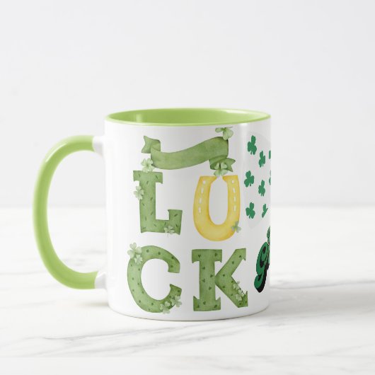 Let's Get Green" Lucky St. Patrick's Day Mug マグカップ (左)
