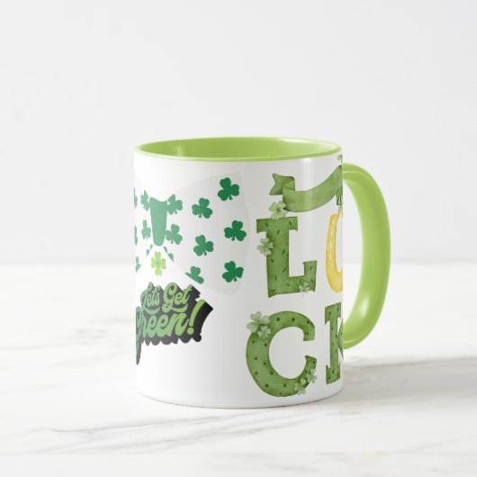 Let's Get Green" Lucky St. Patrick's Day Mug マグカップ (正面右)