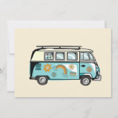 Let's Get Groovy レトロ レインボー 6歳の誕生日 招待状 (裏面)