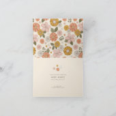 Let's Get Groovy ヴィンテージ フラワー ガールズ パーティ サンキューカード (内部)