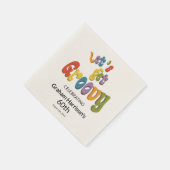 Let's Get Groovy 60th Birthday Party スタンダードカクテルナプキン (角)