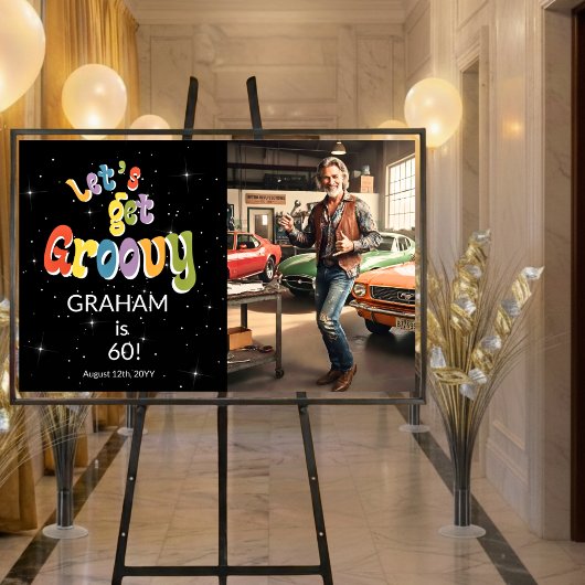 Let's Get Groovy Men's 60th Birthday Photo ポスター