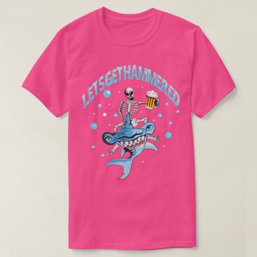 Let's Get Hammered Pun Wordwitz Drinking Game Beer Tシャツ (デザイン正面)