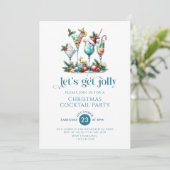 Let's Get Jolly Christmas Cocktail Party Invite 招待状 (スタンド正面)
