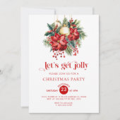 Let's Get Jolly Christmas Party Invitation 招待状 (正面)