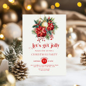 Let's Get Jolly Christmas Party Invitation 招待状
