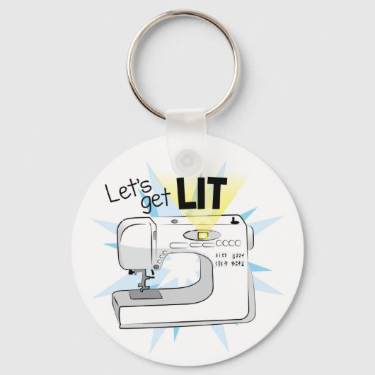 Let's Get Lit裁縫マシンキーチェーン キーホルダー (正面)
