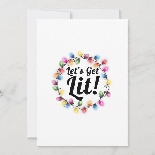 Let's Get Lit! - クリスマスのイルミネーション シーズンカード (正面)