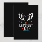 Let's Get Lit クールクリスマス シーズンカード (正面/裏面)