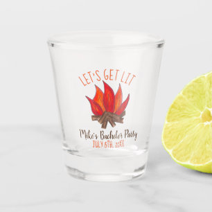 Let's Get Lit バチェラーパーティー スタッグドゥ キャンプ ショットグラス