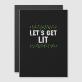 Let's Get Lit パジャマ 面白い かわいい ライト クリスマス (正面/裏面)