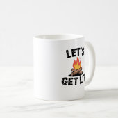 Let's Get Lit - Campfire Vibes - Camping Adventure コーヒーマグカップ (正面右)