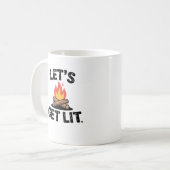 Let's Get Lit - Campfire Vibes - Camping Adventure コーヒーマグカップ (正面左)