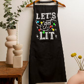 Let's Get Lit Christmasパーティー-おもしろいクリスマスライト エプロン