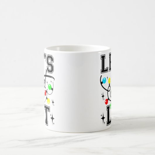 Let's Get Lit Christmasパーティー-おもしろいクリスマスライト コーヒーマグカップ (中央)