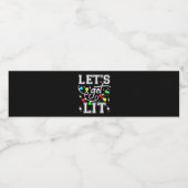 Let's Get Lit Christmasパーティー-おもしろいクリスマスライト ペットボトルラベル (シングルラベル)