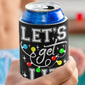 Let's Get Lit Christmasパーティー-おもしろいクリスマスライト 缶クーラー