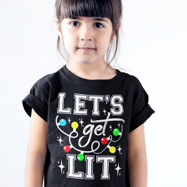 Let's Get Lit Christmasパーティー-おもしろいクリスマスライト Tシャツ
