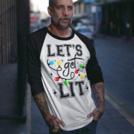 Let's Get Lit Christmasパーティー-おもしろいクリスマスライト Tシャツ