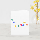 Let's Get Lit Christmas Lights  カード (黄色い花)