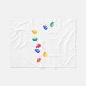 Let's Get Lit Christmas Lights  フリースブランケット (正面(横))