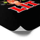 Let's Get Lit Christmas Reindeer Funny ポスター (角)